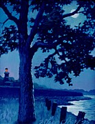 Dam Tree at Lake Murray Painting by Blue  Sky