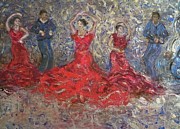 Dancers Painting by Fereshteh Stoecklein