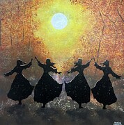 Dancing In The Moonlight Painting by Denise Tomasura