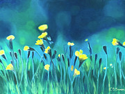 Dandelions Painting by Caroline Swan