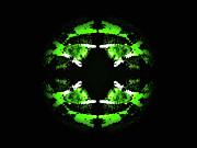 Dark Green Ice Sphere Mixed Media by Bumsable