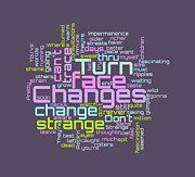 David Bowie - Changes Lyrical Cloud Digital Art by Susan Maxwell Schmidt