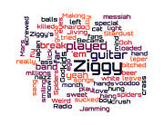 David Bowie - Ziggy Stardust Lyrical Cloud Digital Art by Susan Maxwell Schmidt