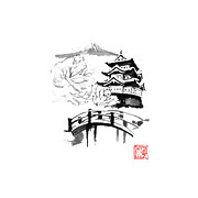 Day Of Snow Drawing by Pechane Sumie