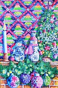 Decorating for Christmas Painting by Diane Phalen