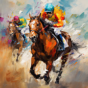 Dedication - Horse Racing Art Painting by Lourry Legarde Dedication - Horse Racing Art Painting by Lourry Legarde
