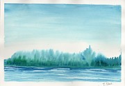Deep Woods at Lake's Edge Painting by Tammy Nara