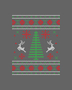 Deer Christmas Drawing by Anh Nguyen