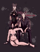Deer Daddy Series Five Teamwork  Drawing by Ludwig Van Bacon