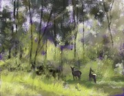 Deer In The Woods Digital Art by Larry Whitler