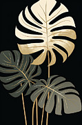 Delicate Monstera Painting by Lourry Legarde Delicate Monstera Painting by Lourry Legarde