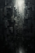 Depths of Black and White Painting by Lourry Legarde Depths of Black and White Painting by Lourry Legarde