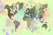 Design 158 world map Digital Art by Lucie Dumas Design 158 world map Digital Art by Lucie Dumas