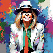 Diane Keaton - Icon of Classic and Modern Cinema Mixed Media by Retro Movie Posters Diane Keaton - Icon of Classic and Modern Cinema Mixed Media by Retro Movie Posters