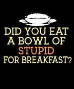 Did You Eat A Bowl Of Stupid Digital Art by Jacob Zelazny