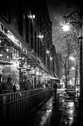 Dinner in the Snow BW Photograph by Kevin Schwalbe
