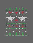 Dinos Christmas Drawing by Anh Nguyen