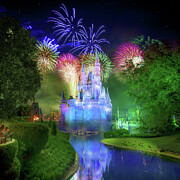 Disney's Fantasy in the Sky Fireworks Photograph by Mark Andrew Thomas Disney's Fantasy in the Sky Fireworks Photograph by Mark Andrew Thomas