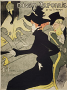 Divan Japonais. Date/Period 1893. Prints-Posters. Crayon, brush, spatter and transferred screen ... Painting by Henri de Toulouse-Lautrec
