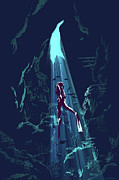Diver resurfaces Digital Art by Sassan Filsoof