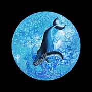 Diving Humpback Painting by Darice Machel McGuire