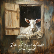 Do Whatever Floats Your Goat Painting by Tina LeCour Do Whatever Floats Your Goat Painting by Tina LeCour