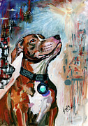 Dog Portrait My Name Is Good Boy Painting by Ginette Callaway