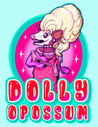 Dolly Opossum Drawing by Ludwig Van Bacon