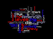 Don Mclean - American Pie Lyrical Cloud Digital Art by Susan Maxwell Schmidt