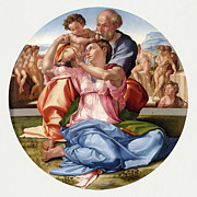 Doni Tondo Painting by Michelangelo