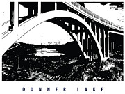 Donner Lake, Sierra Nevada Memorial Bridge Digital Art by Long Shot
