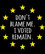 Dont Blame Me I Voted Remain EU Digital Art by Flippin Sweet Gear