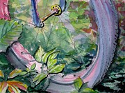 Don't Let Grass Grow under your Bike Tires Painting by Tammy Nara Don't Let Grass Grow under your Bike Tires Painting by Tammy Nara