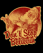 Dont Stop Believing in Santa Retro Digital Art by Flippin Sweet Gear