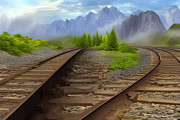 Double Railway Digital Art by Cindy's Creative Corner
