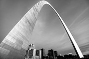 Downtown Saint Louis Skyline Under the Arch - Black and White Photograph by Gregory Ballos Downtown Saint Louis Skyline Under the Arch - Black and White Photograph by Gregory Ballos