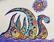 Dragon Swan Painting by Tasha Paley Dragon Swan Painting by Tasha Paley