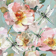 Dragonfly Dance Painting by Tina LeCour Dragonfly Dance Painting by Tina LeCour