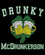 Drunky Mcdrunkerson Retro Digital Art by Flippin Sweet Gear