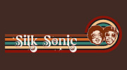 Duo Singer Silk Sonic Retro Wave Digital Art by Kirania Finest