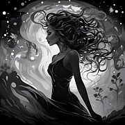 Dusk's Elegance BW Digital Art by Patrick Reiner