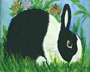 Dutch Bunny Rabbit Painting by Follow Themoonart Dutch Bunny Rabbit Painting by Follow Themoonart