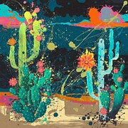 Dynamic Cacti in the Desert Digital Art by Stephanie Fischer Dynamic Cacti in the Desert Digital Art by Stephanie Fischer