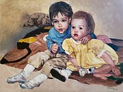 Dynamic Duo Painting by Merana Cadorette