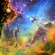 Eagle Nebula Wide Field Image from NASA and National Science Foundation  Photograph by Carol Japp