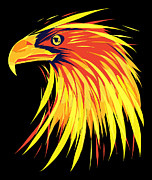 Eagle of Fire Digital Art by Mister Tee
