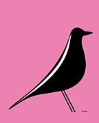 Eames House Bird on Pink Digital Art by Donna Mibus
