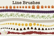 Earthy Pattern Brush Collection patterns Digital Art by Thursina
