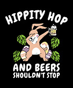 Easter Bunnies Beer Drinking Holiday Rabbit Digital Art by Toms Tee Store