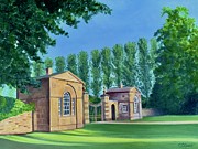 Easton Neston Lodges Painting by Caroline Swan